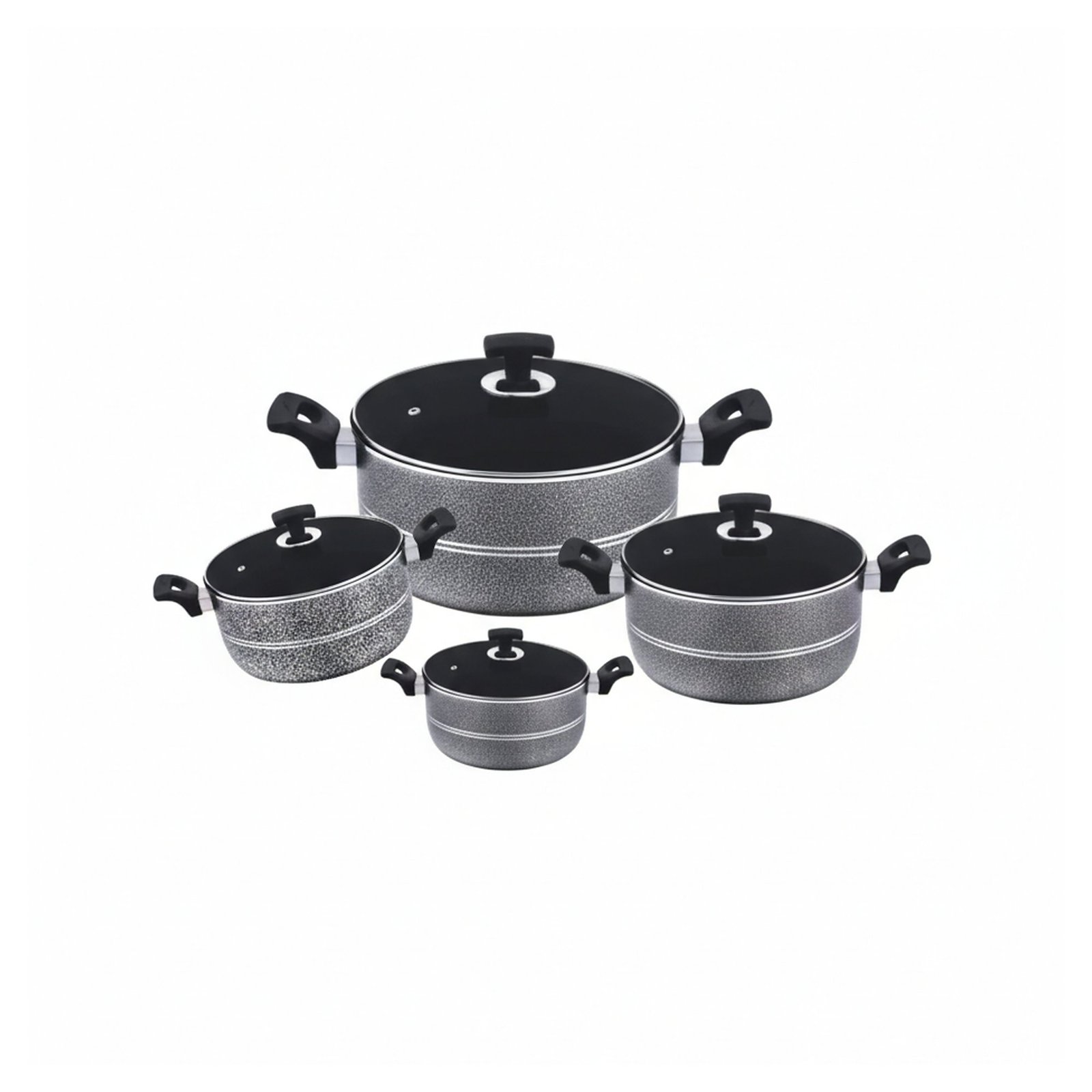 CSN990165-zarway-essenza-plus-non-stick-casserole-sets-ring-design-1 Zarway Essenza Plus Non-Stick Casserole Sets – Ring Design - Image 1