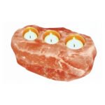 Natural Himalayan Salt Triple Candle Holder