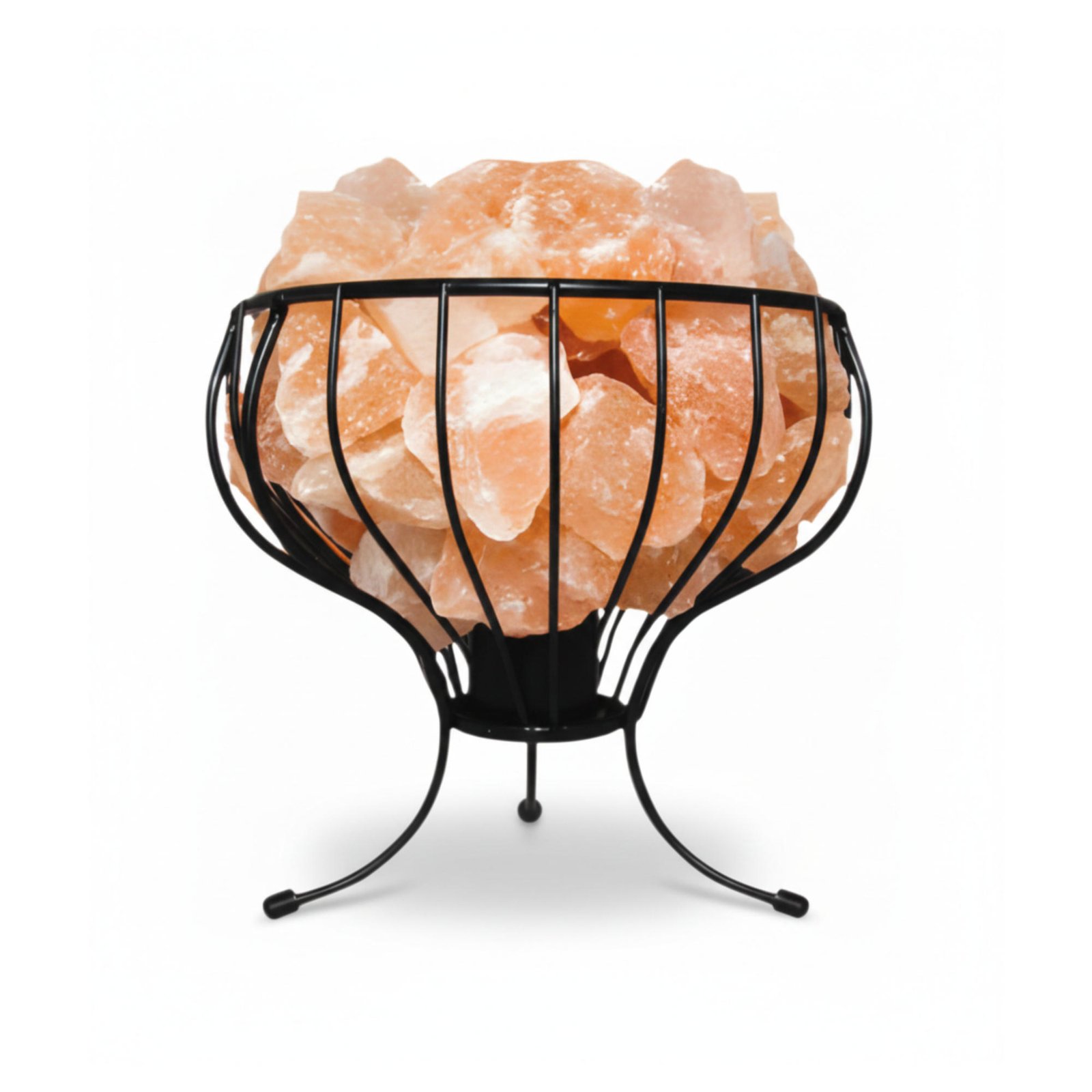 HDT110132-flower-metal-basket-himalayan-salt-lamp Flower Metal Basket Himalayan Salt Lamp - Image 1