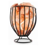 Oval Metal Basket Himalayan Salt Lamp