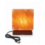 USB Himalayan Salt Cube Lamp – Multicolor LED