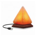 USB Himalayan Salt Pyramid Lamp – Multicolor LED