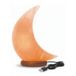 USB Himalayan Salt Crescent Lamp – Multicolor LED