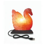 USB Himalayan Salt Swan Lamp – Multicolor LED